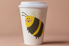 Bee sticker set cute cartoon honey insects pack Product Image 6