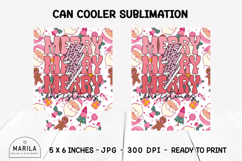 Merry christmas Can Cooler Wrap Sublimation #4 Product Image 1