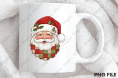 Patchwork Quilted Santa Christmas PNG Product Image 4