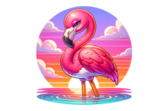 Cute Flamingo Clipart - PNG File Product Image 1