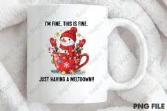 Funny Quote Cute Snowman Christmas PNG Product Image 4