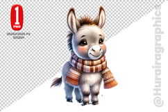 Cute Donkey Clipart - PNG File Product Image 2