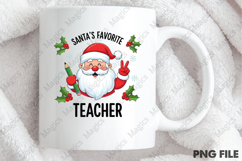 Vintage Christmas PNG Santa Teacher PNG Product Image 4