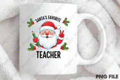 Vintage Christmas PNG Santa Teacher PNG Product Image 4