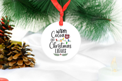 Warm Cocoa and Christmas Lights SVG Cut File, Holiday PNG Product Image 2