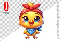 Cute Hen Clipart - PNG File Product Image 1