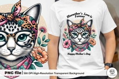 Stylish Cat Mom Illustration Bundle Mother&#039;s Day Sublimation Product Image 4