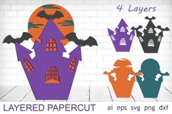 3d layered Halloween svg, Laser cut halloween decor Product Image 2