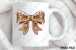 Gingerbread Coquette Bow Christmas PNG Product Image 3