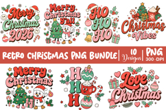 Retro Christmas Sublimation, Trending Christmas PNG, Santa Product Image 1