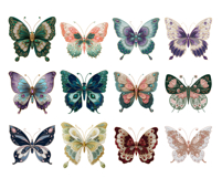 Crochet Gem Butterfly PNG Collection Product Image 3