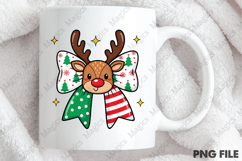 Christmas Reindeer Coquette Bow Product Image 4