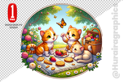 Cute Cat Clipart - PNG File Product Image 1