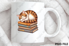 Cat and Book PNG Png Product Image 4