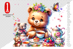 Cute Bear Clipart - PNG File Product Image 1