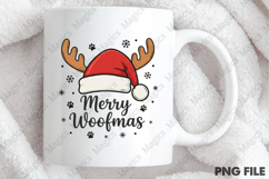 Merry Woofmas Dog Christmas PNG T-shirt Product Image 4