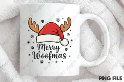 Merry Woofmas Dog Christmas PNG T-shirt Product Image 4