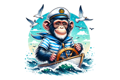 Cute Monkey Clipart - PNG File Product Image 1