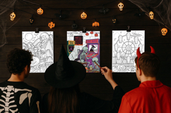 Gothic Halloween Carnival Coloring pages, Creepy Cute PDF Product Image 4