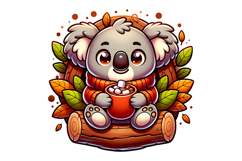 Cute Koala Clipart - PNG File Product Image 1
