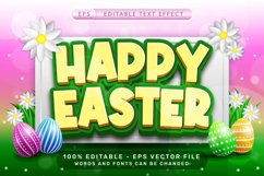 happy easter day 3d text effect and editable text effect Product Image 1
