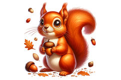 Cute Squirrel Clipart- PNG File Product Image 2