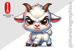 Cute Goat Clipart - PNG File Product Image 1