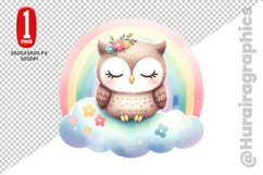 Cute Owl Clipart - PNG File Product Image 1