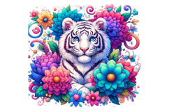 Cute Tiger Clipart - PNG File Product Image 1