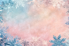 Pastel Snowflakes with Soft Gradient Winter Background Product Image 1