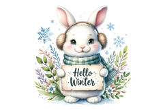 Hellow Winter Clipart - PNG File Product Image 1
