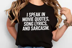 I Speak in Movie Quotes SVG | Quotes| SVG Product Image 2