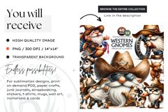 Gnome clipart, cowboy, western clipart, gnome sublimation Product Image 2