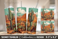Desert Cactus Tumbler Sublimation Design Product Image 1