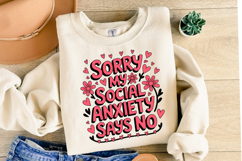 Sorry my social anxiety says no Svg | Shirt Svg Product Image 2