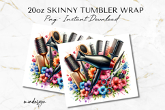 Hairstylist Tumbler Wrap PNG, 20 oz Sublimation Design Product Image 2
