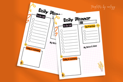 Cute &amp; Aesthetic Daily Planner Printable | Pink Grid Product Image 1