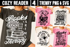 Cozy Reader SVG PNG Bookish Aesthetic Reading Life Product Image 1