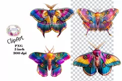 Moths, Junk Journal, PNG, Clipart, Ephemera, Butterflies Product Image 1