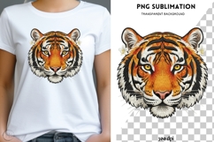 Tiger Head PNG | Detailed Tiger Face Illustration | Wildlife Product Image 2