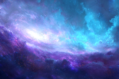 Luminous Blue and Purple Galaxy Nebula Cosmic Background Product Image 1