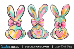 Pastel Brushstroke Easter PNG, Happy Easter Sublimation Product Image 1