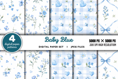 Baby Blue Digital Paper JPG Product Image 1