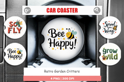 Retro Garden Critters Car Coaster Product Image 1