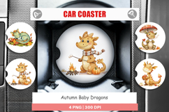 Car Coaster Autumn Baby Dragons Product Image 1
