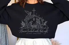 Heaven Touched Earth Nativity Christmas PNG, Christian Nativ Product Image 1