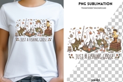 Fishing geese png design for T-shirts Product Image 1