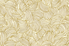 Gold Line Art Leaf Pattern Background Botanical Design Product Image 1