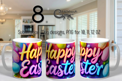 Happy Easter | 8 Spring Sublimation Mug designs Product Image 1