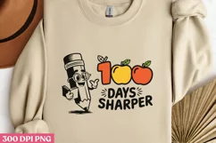 100 DAYS SHARPER PNG, 100 Days Of School Sublimat Product Image 1
